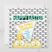 Schattigee eigenzinnige "Happy Easter You Crazy Ch Feestdagenkaart (Voorkant)