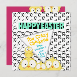 Schattigee eigenzinnige "Happy Easter You Crazy Ch Feestdagenkaart