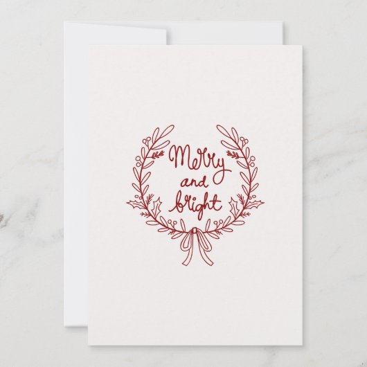 Schattigee eigenzinnige kerstfeest doodle kaart (Achterkant)