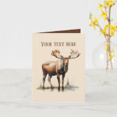 Schattigee eland liefhebbers tekst toevoegen kaart (Gele Bloem)