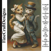 Schattigee elegant geklede danskatten BX1 Decoupag Tissuepapier