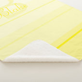 Schattigee Elegante Aangepaste Baby Geel Monogram  Sherpa Deken (3/4)