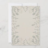 Schattigee Elegante Bloem Huwelijksuitnodiging Kaart (Achterkant)