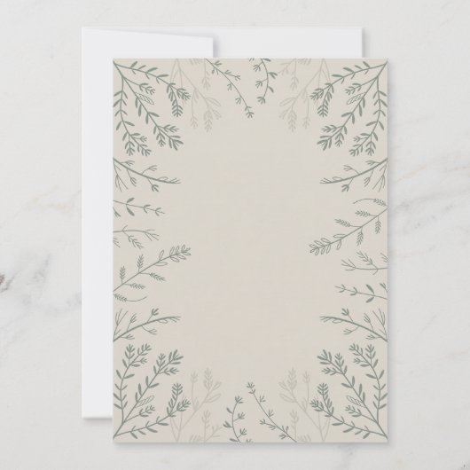 Schattigee Elegante Bloem Huwelijksuitnodiging Kaart (Achterkant)