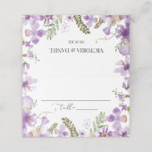 Schattigee Elegante Bloemen Trouwplaats Kaart Plaatskaartje (Buitenkant ongevouwen)