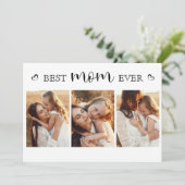 Schattigee Elegante Foto Collage Moederdag Kaart (Staand voorkant)