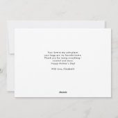 Schattigee Elegante Foto Collage Moederdag Kaart (Achterkant)