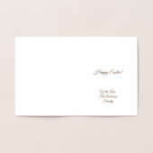 Schattigee Elegante Haas Paashaas Folie Kaart (Binnen)