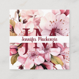 Schattigee Elegante Kersenbloesems Bloemen Vierkante Visitekaartje