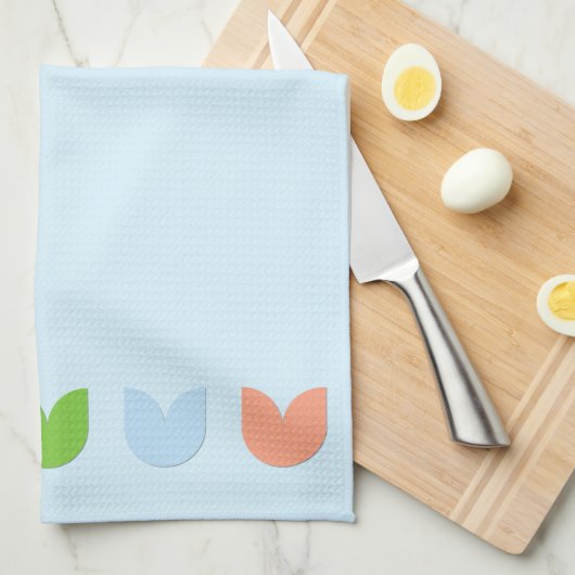 Schattigee, elegante kleurrijke lentetulpenbloemen theedoek (Quarter Fold)