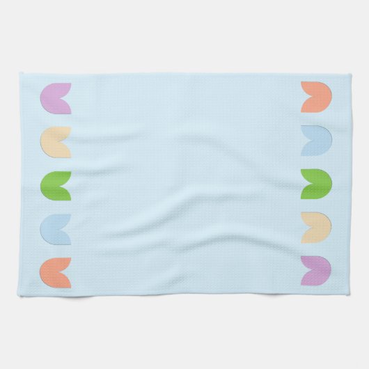 Schattigee, elegante kleurrijke lentetulpenbloemen theedoek (Horizontaal)