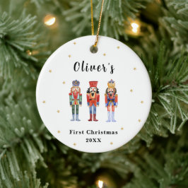 Schattigee Elegante Notenkraker Baby's Eerste Kers Keramisch Ornament