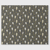 Schattigee elegante oudejaarsavond champagneglazen cadeaupapier (Vlak)