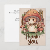 Schattigee Elegante Paddestoel Dank u kaart (Voorkant / Achterkant)