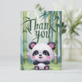 Schattigee elegante panda bedankkaart (Staand voorkant)