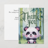Schattigee elegante panda bedankkaart (Voorkant / Achterkant)