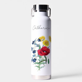 Schattigee Elegante Poppy Bluebells Daisy Flowers  Waterfles