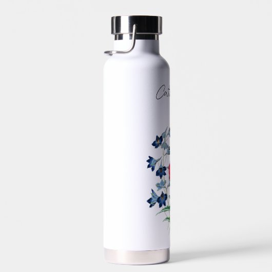 Schattigee Elegante Poppy Bluebells Daisy Flowers  Waterfles (Rechts)