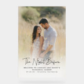 Schattigee Elegante Repetitie Diner Foto Welkom Te Acryl Bord (Voorkant)