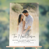 Schattigee Elegante Repetitie Diner Foto Welkom Te Acryl Bord (Neutraal)