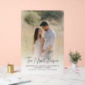 Schattigee Elegante Repetitie Diner Foto Welkom Te Acryl Bord (Huwelijk)