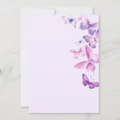 Schattigee Elegante Vlinder Meisjes 5e Verjaardag Kaart (Achterkant)