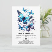 Schattigee elegante vlinderjongen Verjaardag Kaart (Staand voorkant)