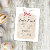Schattigee Elegante Waterverf Bunny Easter Brunch Kaart