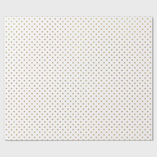 Schattigee elegante witgouden glitter kleine polka cadeaupapier (Vlak)
