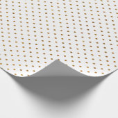 Schattigee elegante witgouden glitter kleine polka cadeaupapier (Hoek)