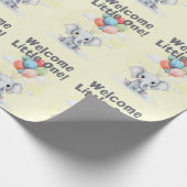 Schattigee Elephant Baby shower Wrapping Paper She Cadeaupapier (Hoek)
