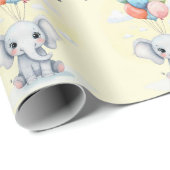 Schattigee Elephant Baby shower Wrapping Paper She Cadeaupapier (Rol Hoek)