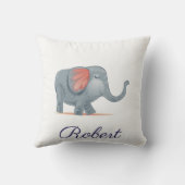 Schattigee Elephant Illustration Gepersonaliseerde Kussen (Achterkant)