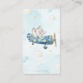 Schattigee Elephant Plane Adventure Boeken voor Ba Informatiekaartje (Achterkant)