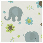 Schattigee Elephants Nursery Fabric Stof (Close Up)