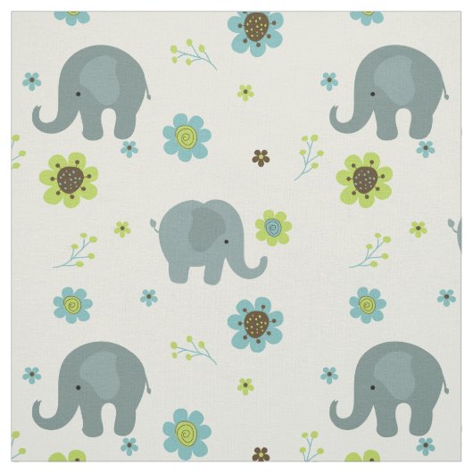 Schattigee Elephants Nursery Fabric Stof (Swatch)