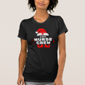 Schattigee Elf CNA Verpleegster Kerstmis Crew T-shirt (Voorkant)