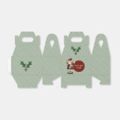 Schattigee Elf Gestreepte Kerstcadeaudoos Bedankdoosjes (Uitgevouwen)