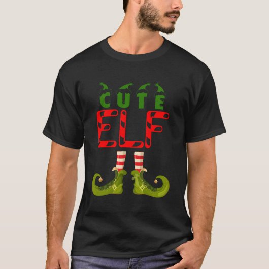 Schattigee Elf Grappige Groep Matching Familie Pyj T-shirt (Voorkant)