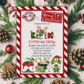 Schattigee Elf Noordpool Kerstfeest Uitnodiging