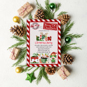 Schattigee Elf Noordpool Kerstfeest Uitnodiging