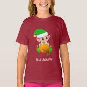 Schattigee Elf & Pumpkin Herfst Seizoen T-shirt (Voorkant)