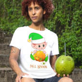 Schattigee Elf & Pumpkin Herfst Seizoen T-shirt