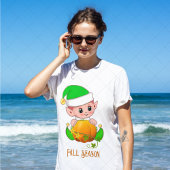 Schattigee Elf & Pumpkin Herfst Seizoen T-shirt