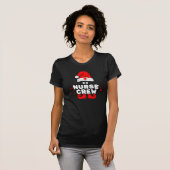 Schattigee Elf RN Verpleegster Kerstmis Crew T-shirt (Voorkant volledig)