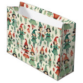 Schattigee  Elfen Kerst Seizoen Groot Cadeauzakje (Voorkant Gekanteld)