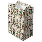 Schattigee  Elfen Kerst Seizoen Medium Cadeauzakje (Achterkant Gekanteld)