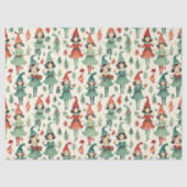 Schattigee  Elfen Kerst Seizoen Tissuepapier (Voorkant)