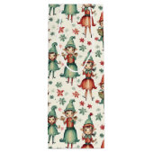 Schattigee  Elfen Kerst Seizoen Wijn Cadeautas (Achterkant)