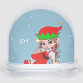 Schattigee Elfenfee met Star Snow Wereldbol Sneeuwbol (Achterkant)